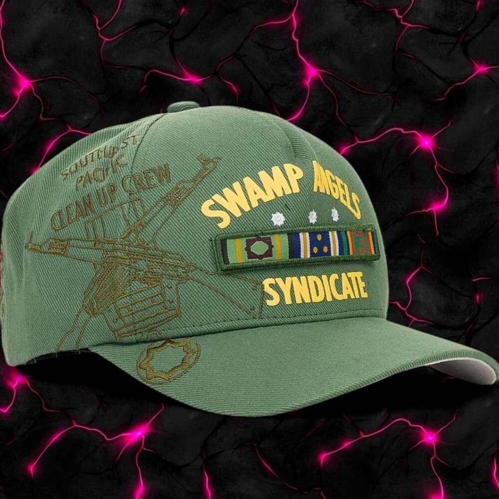 MFM333 Swamp Angels Syndicate Snapback Hat Olive Green NWOT